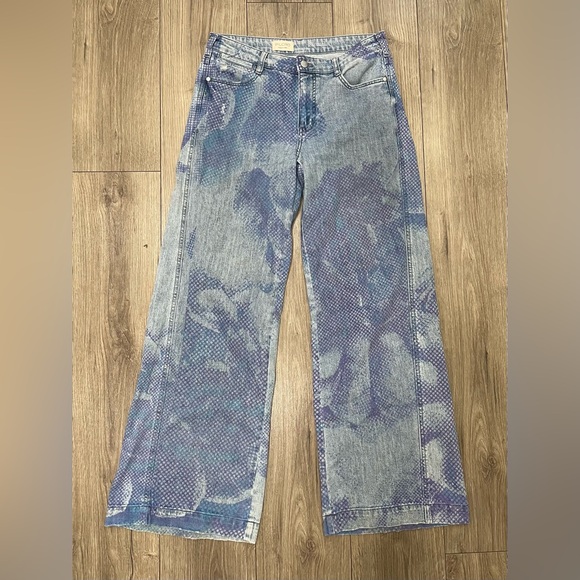 Anthropologie Pilcro The Gwen Mid Rise Wide Leg Jeans Size 28 - Picture 2 of 11